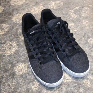Black on Black Adidas Shell Toes